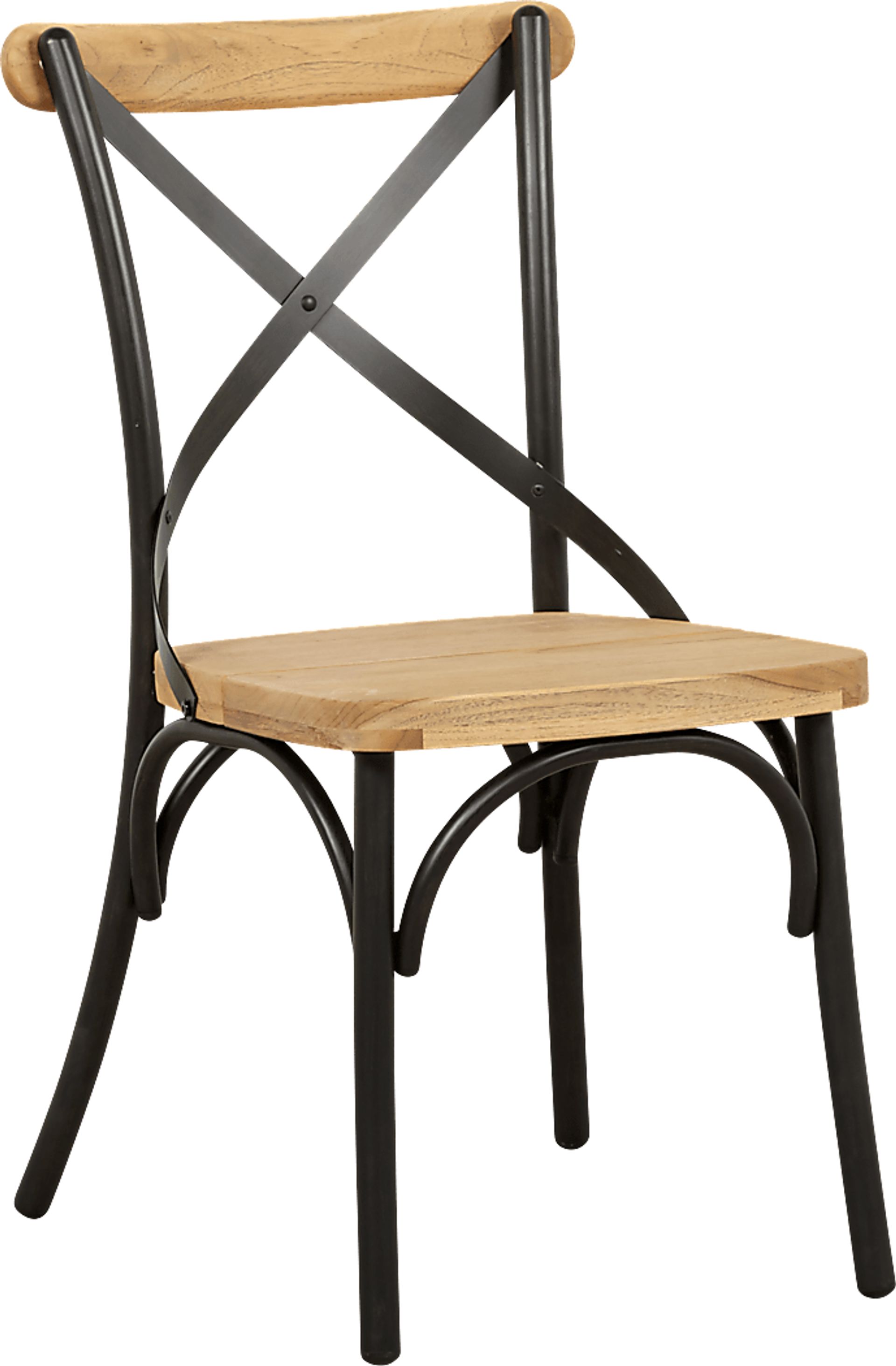 French Cafe Black Outdoor Side Chair - Image 1