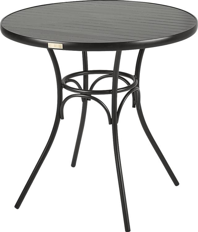 French Cafe Black 42 in. Round Outdoor Bar Height Dining Table - Thumbnail - Image 1