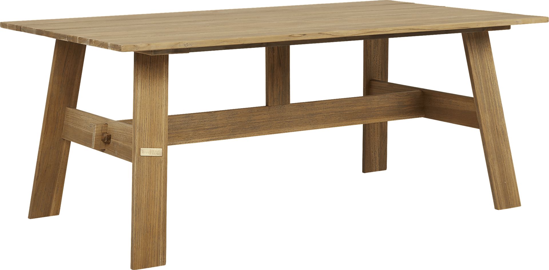 French Cafe Teak Rectangle Outdoor Dining Table - Image 1