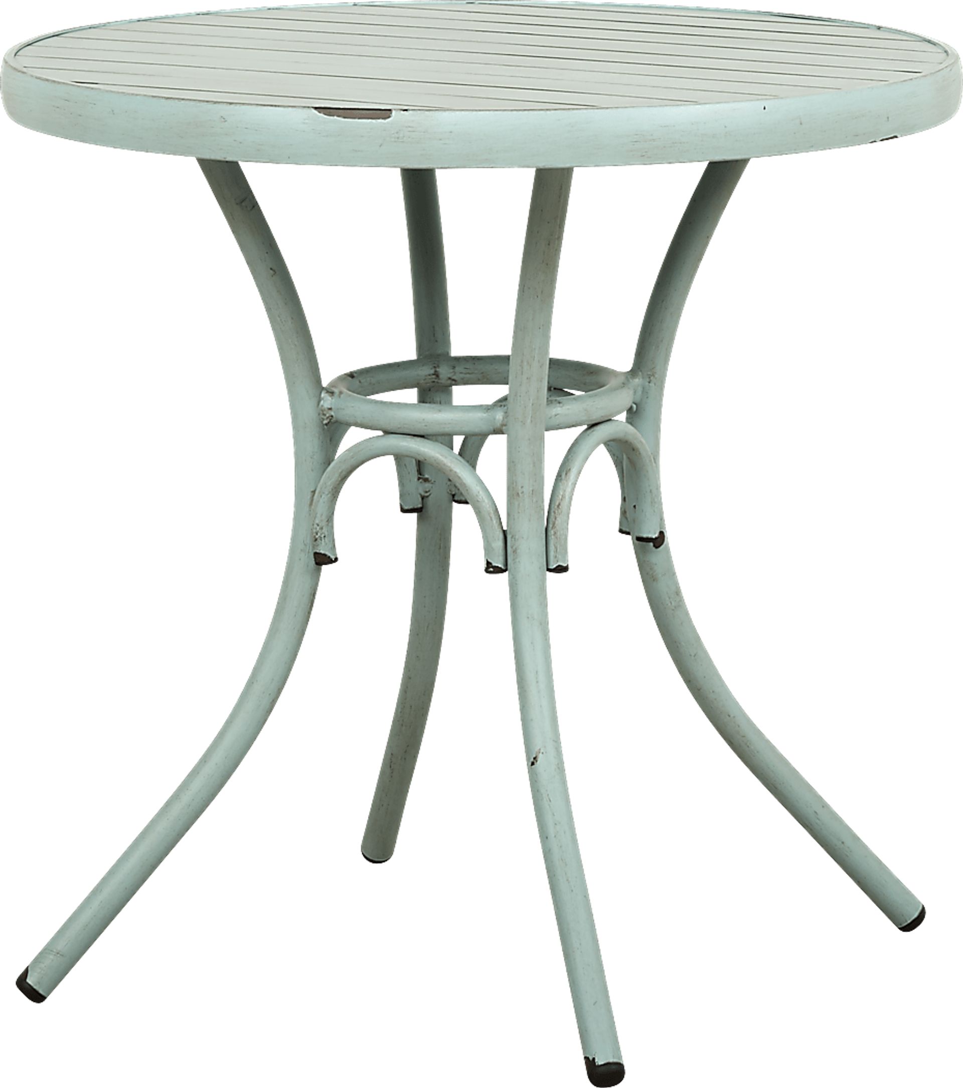 French Cafe Teal 30 in. Round Outdoor Dining Table - Image 1
