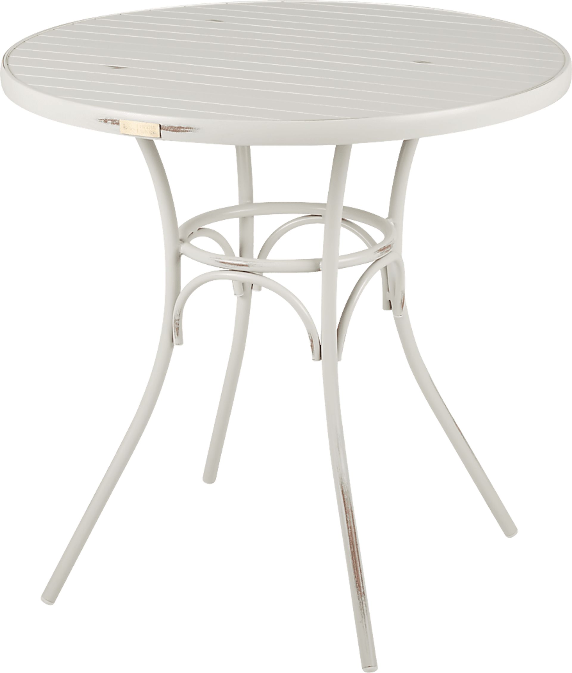 French Cafe White 5 Pc 42 in. Round Outdoor Bar Height Dining Set - Image 2