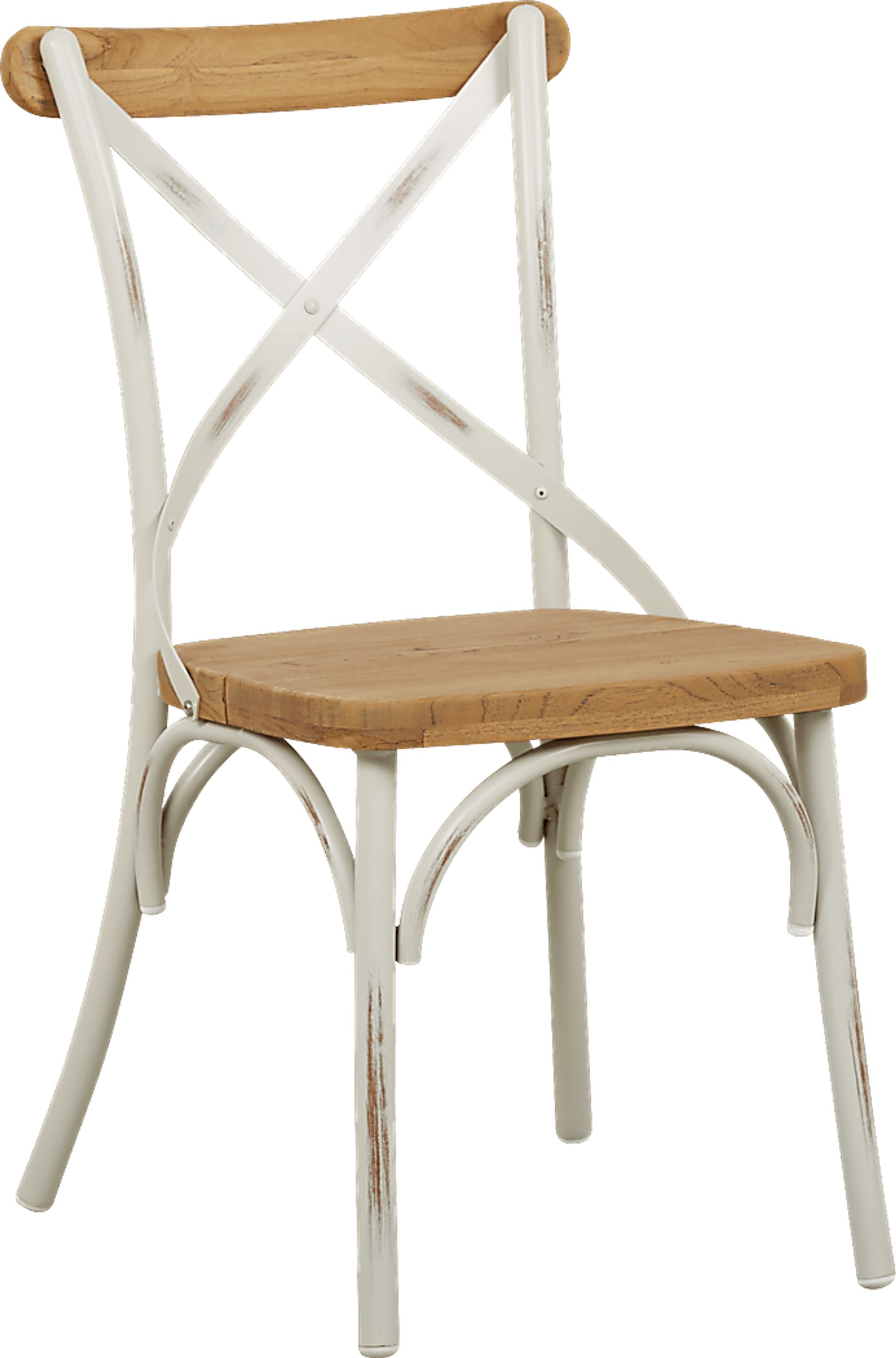 French Cafe White Outdoor Side Chair - Image 1