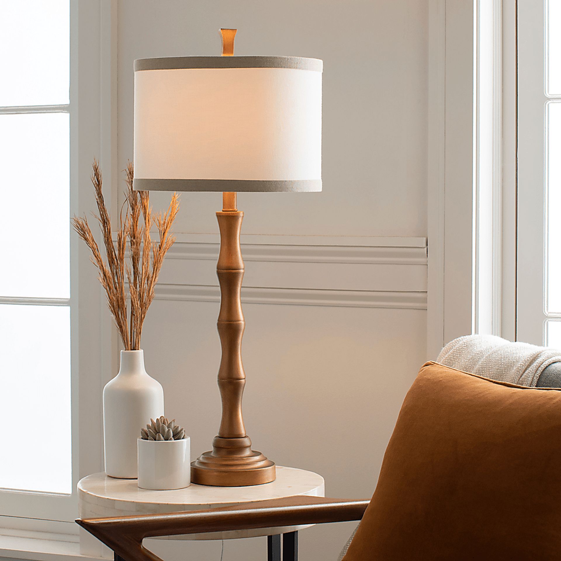 French Hill Gold Lamp - Image 5