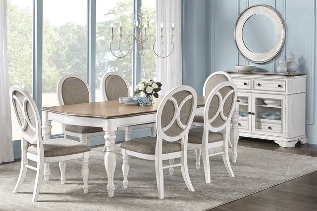 French Market White 5 Pc Rectangle Dining Room - Thumbnail - Image 1