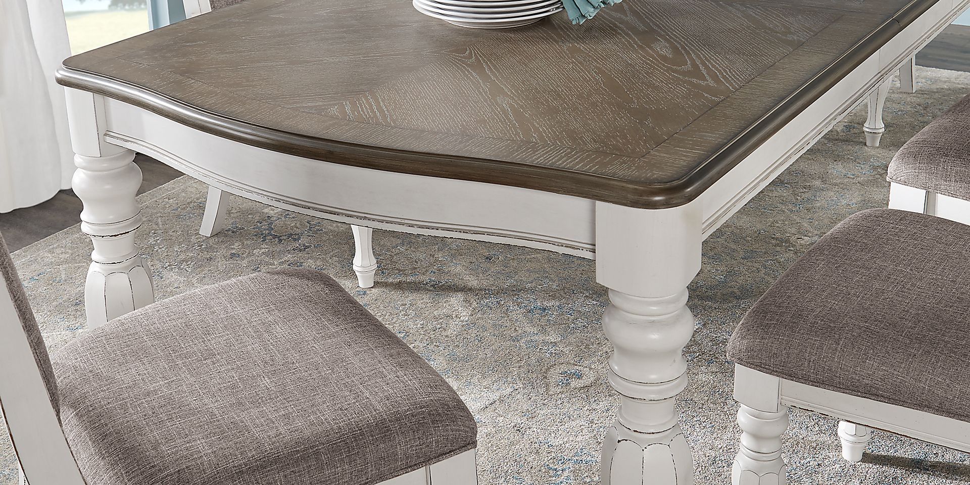 French Market White 5 Pc Rectangle Dining Room - Image 2