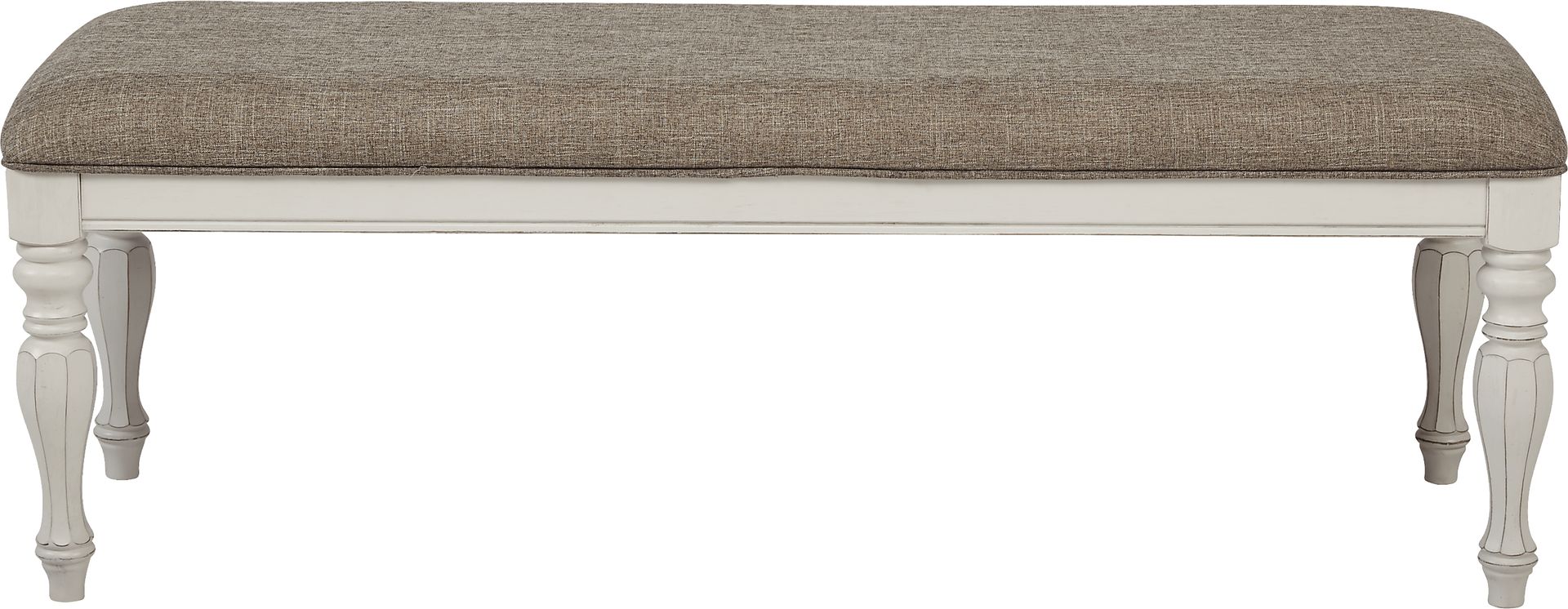 French Market White Bench - Image 2