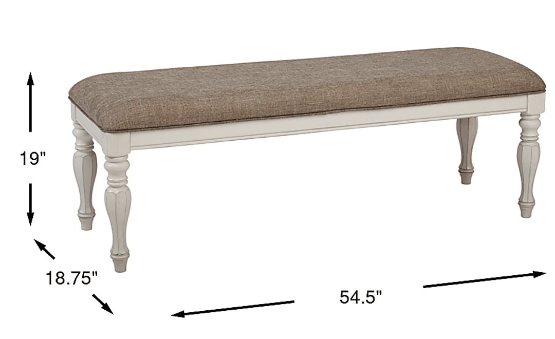 French Market White Bench
