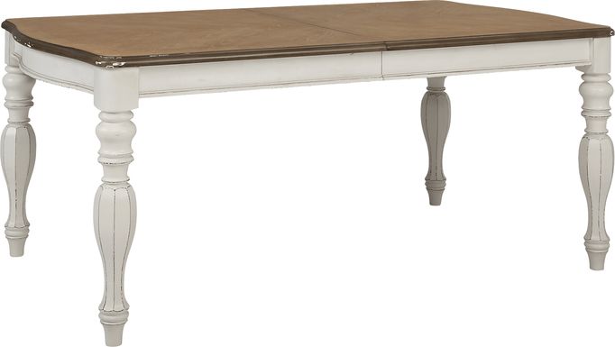 French Market White Rectangle Dining Table