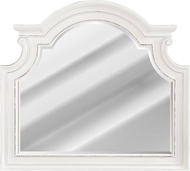 French Market White 7 Pc King Upholstered Bedroom - Thumbnail - Image 7