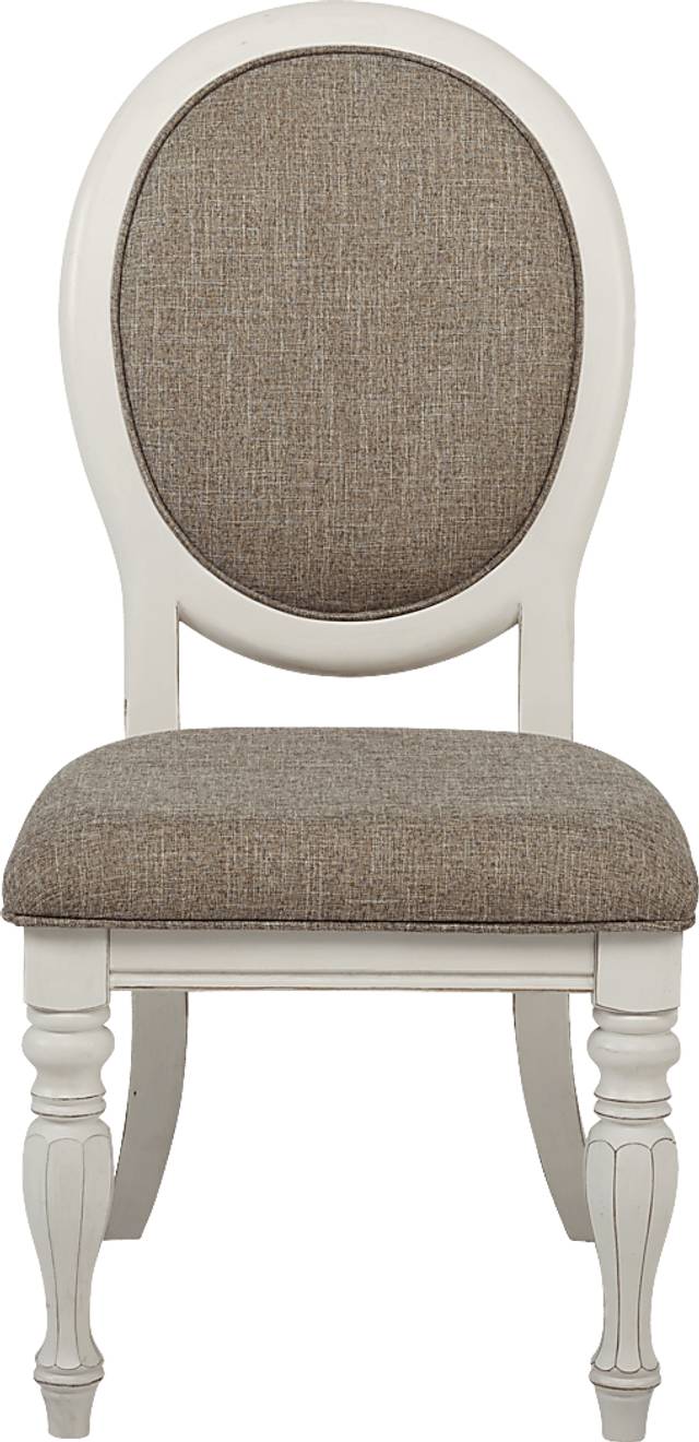 French Market White Oval Back Side Chair - Thumbnail - Image 4