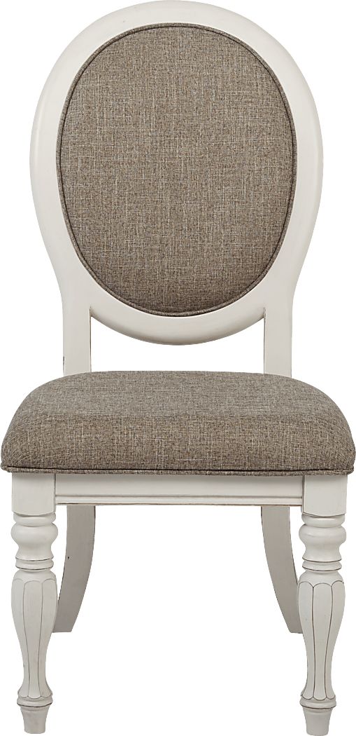 French Market White Oval Back Side Chair - Thumbnail 3