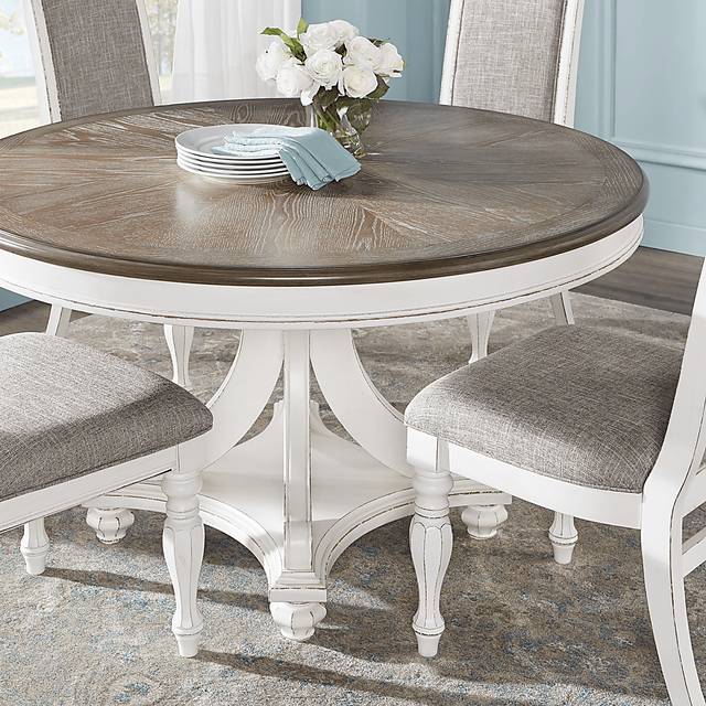 French Market White 5 Pc Round Dining Room - Thumbnail - Image 5