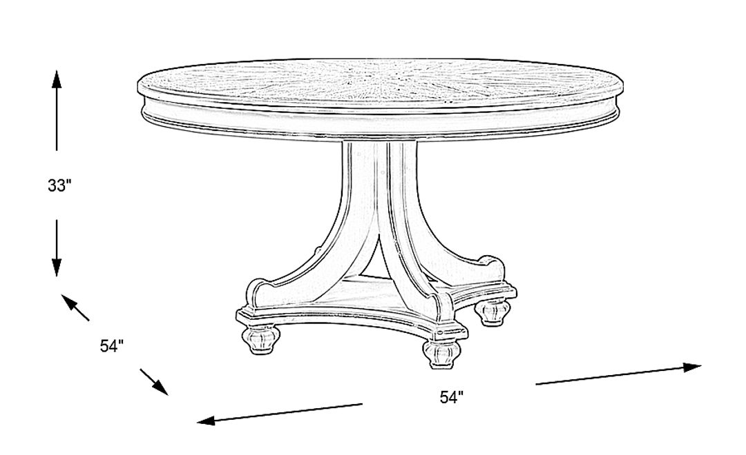 French Market White Round Dining Table