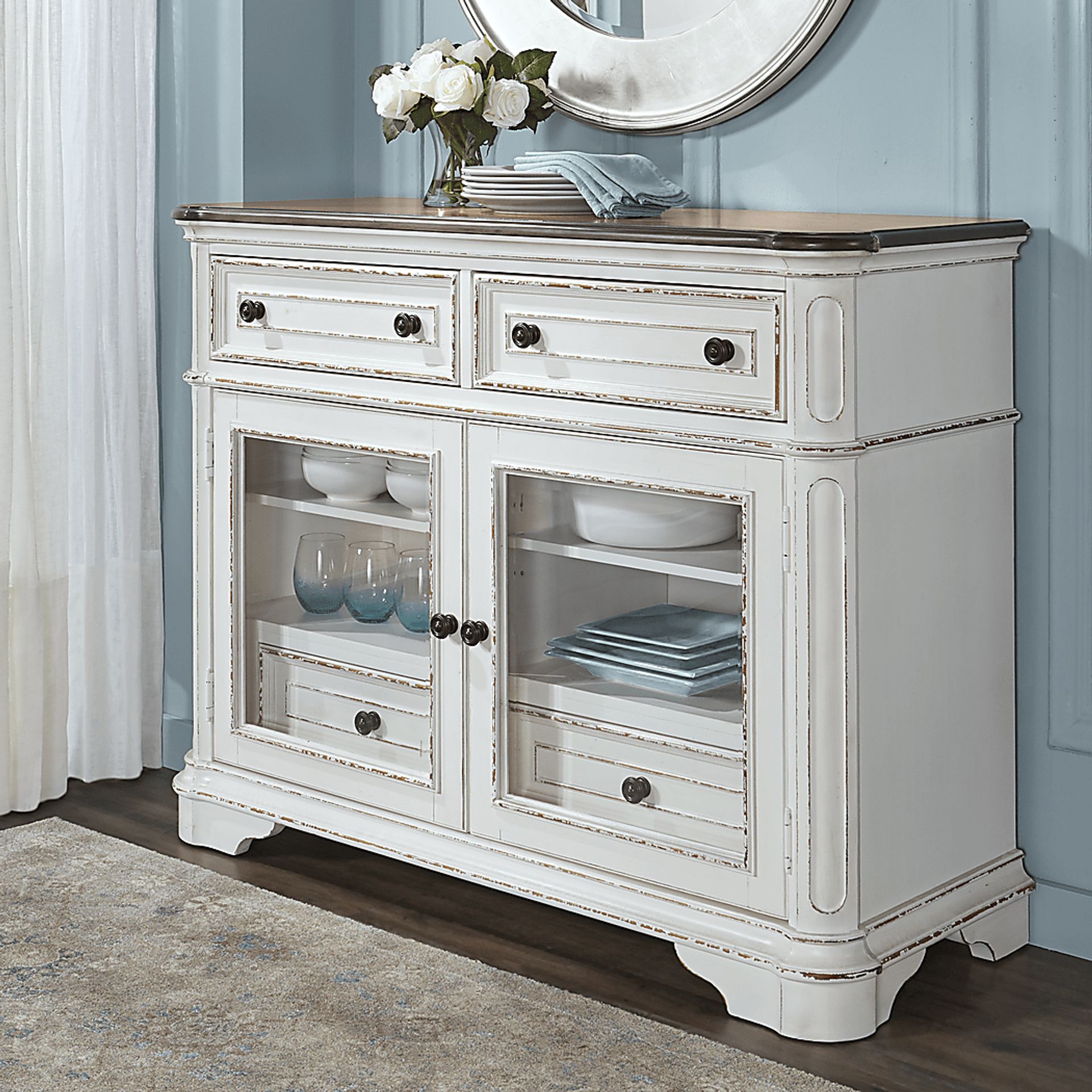 French Market White Sideboard - Image 4
