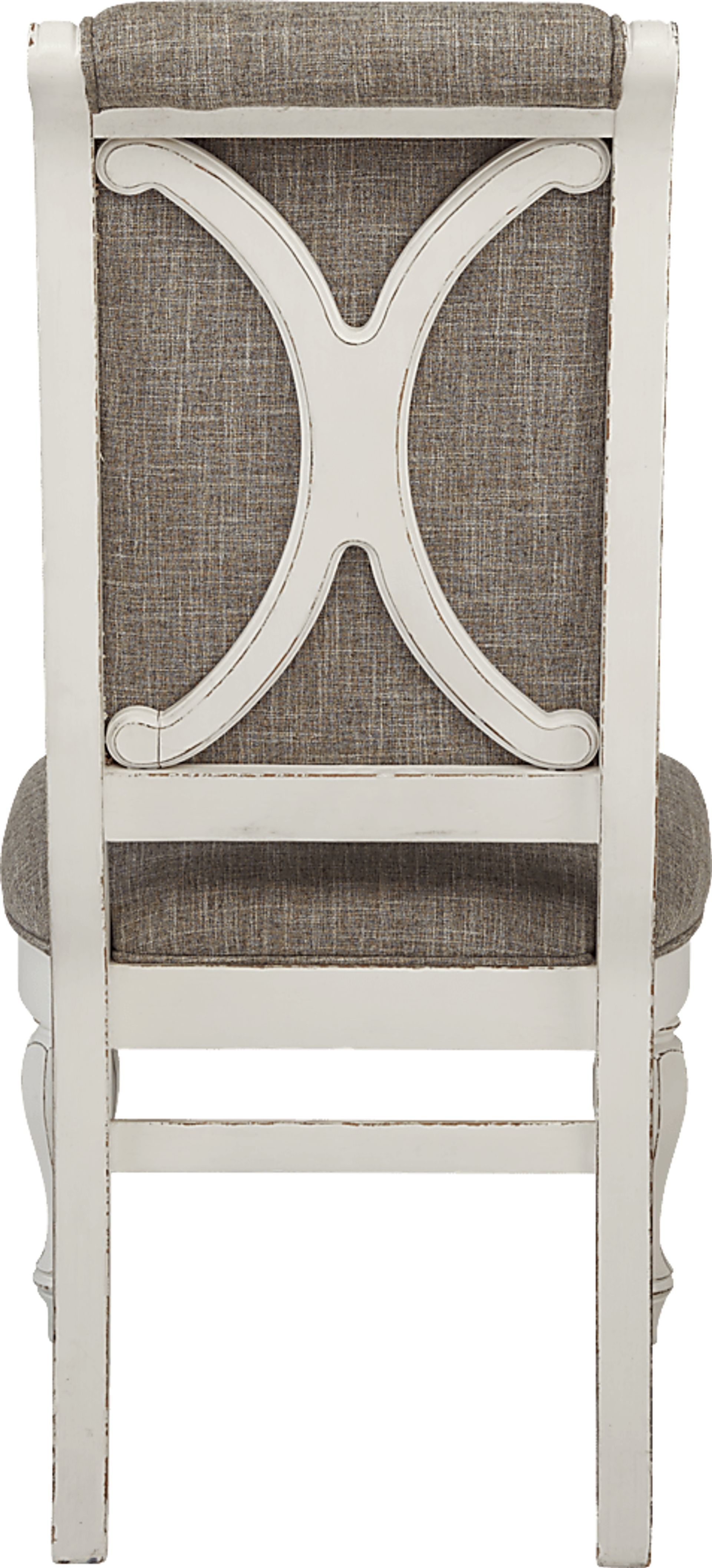 French Market White Upholstered Back Side Chair - Image 3