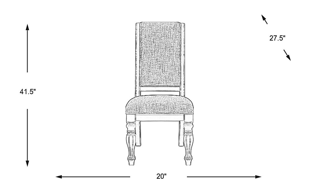French Market White Upholstered Back Side Chair