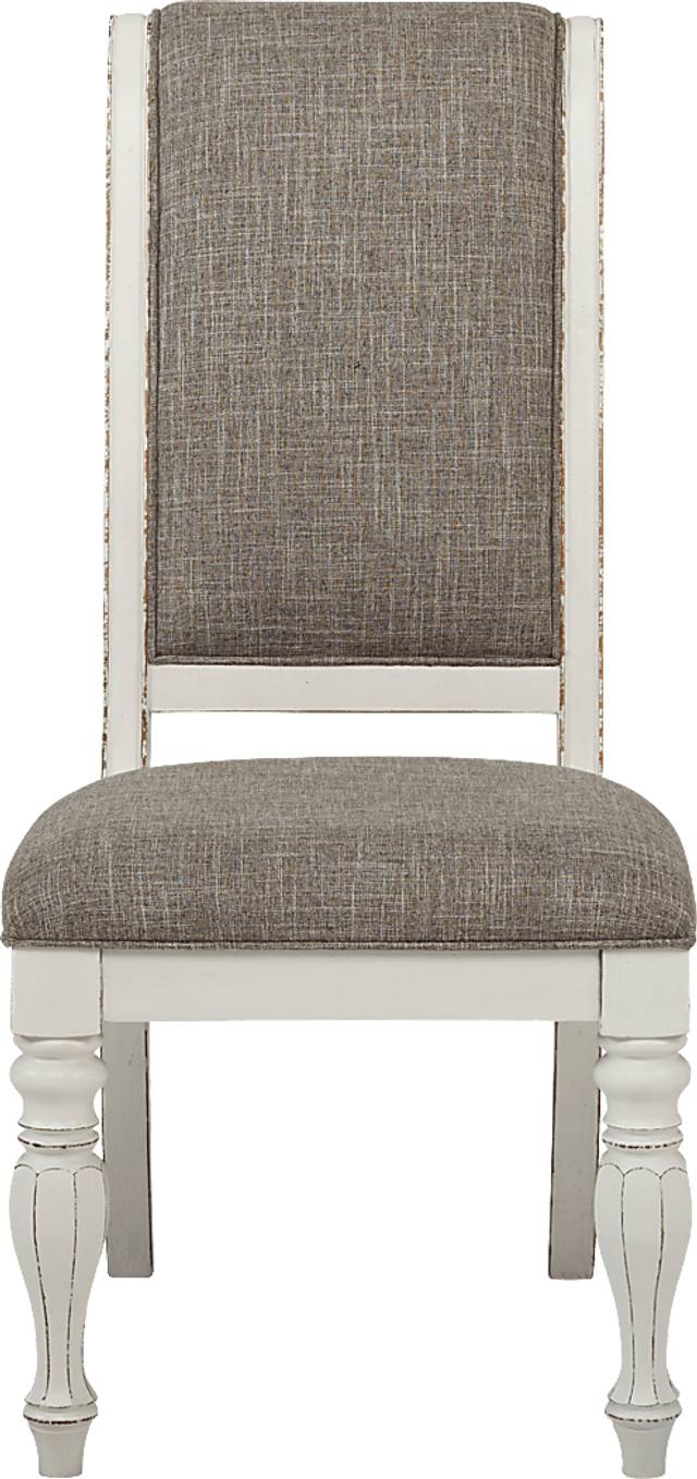 French Market White 6 Pc Rectangle Dining Room with Upholstered Chairs and Dining Bench - Thumbnail - Image 9
