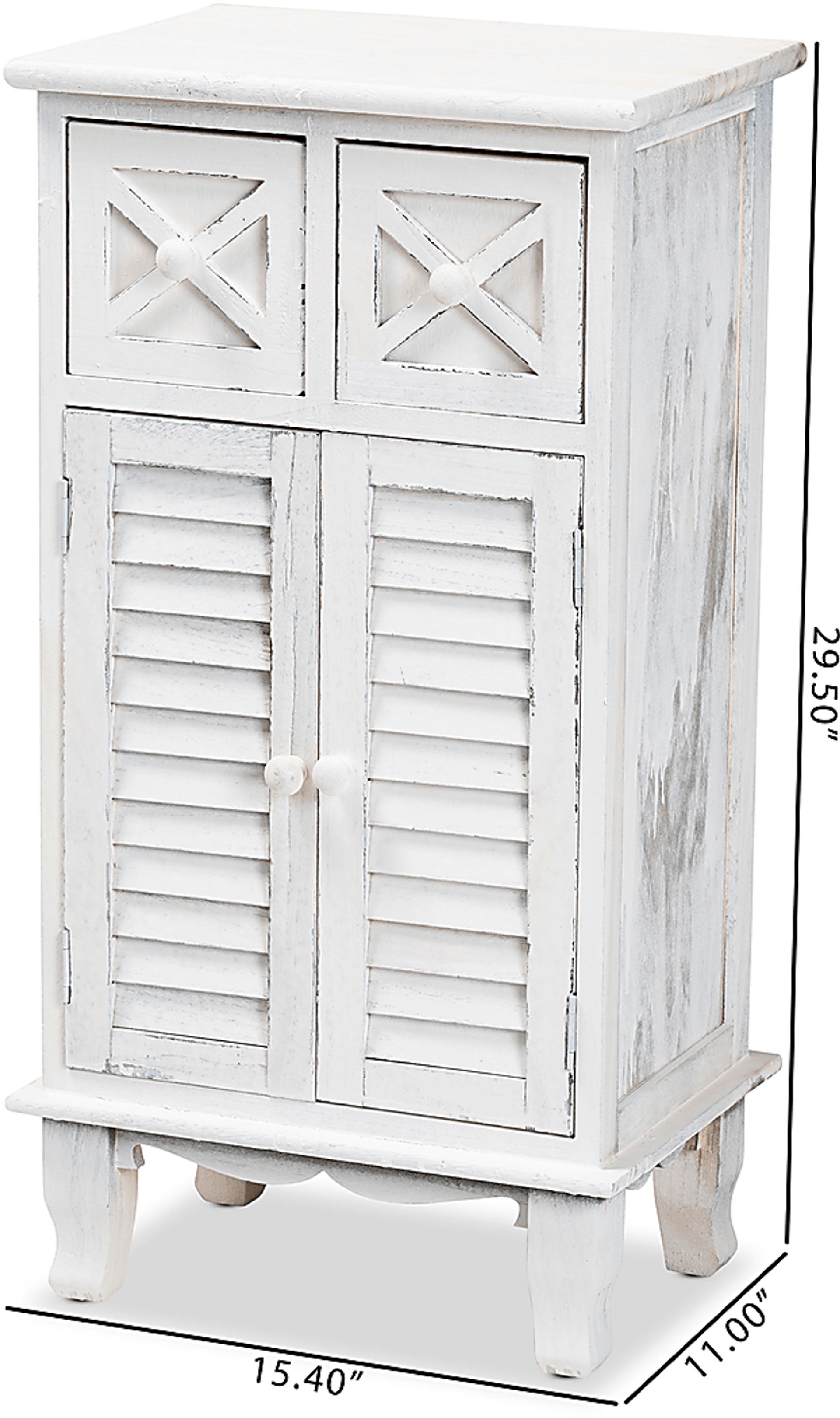 Frenchglen White 2 Drawer Storage Unit - Image 10