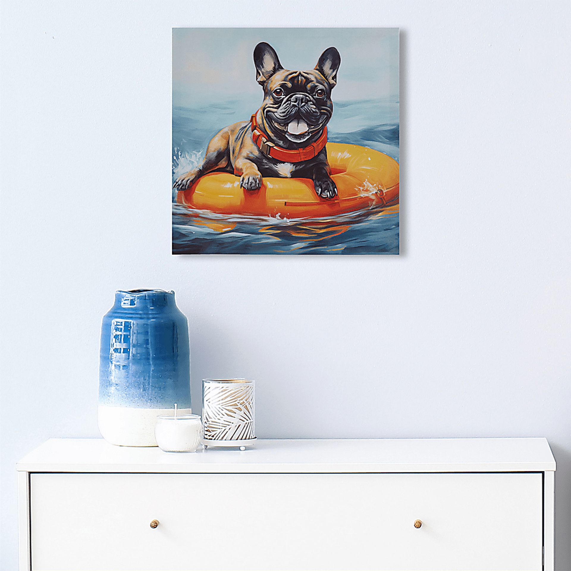 Frenchie Floating Blue Wall Decor - Image 2