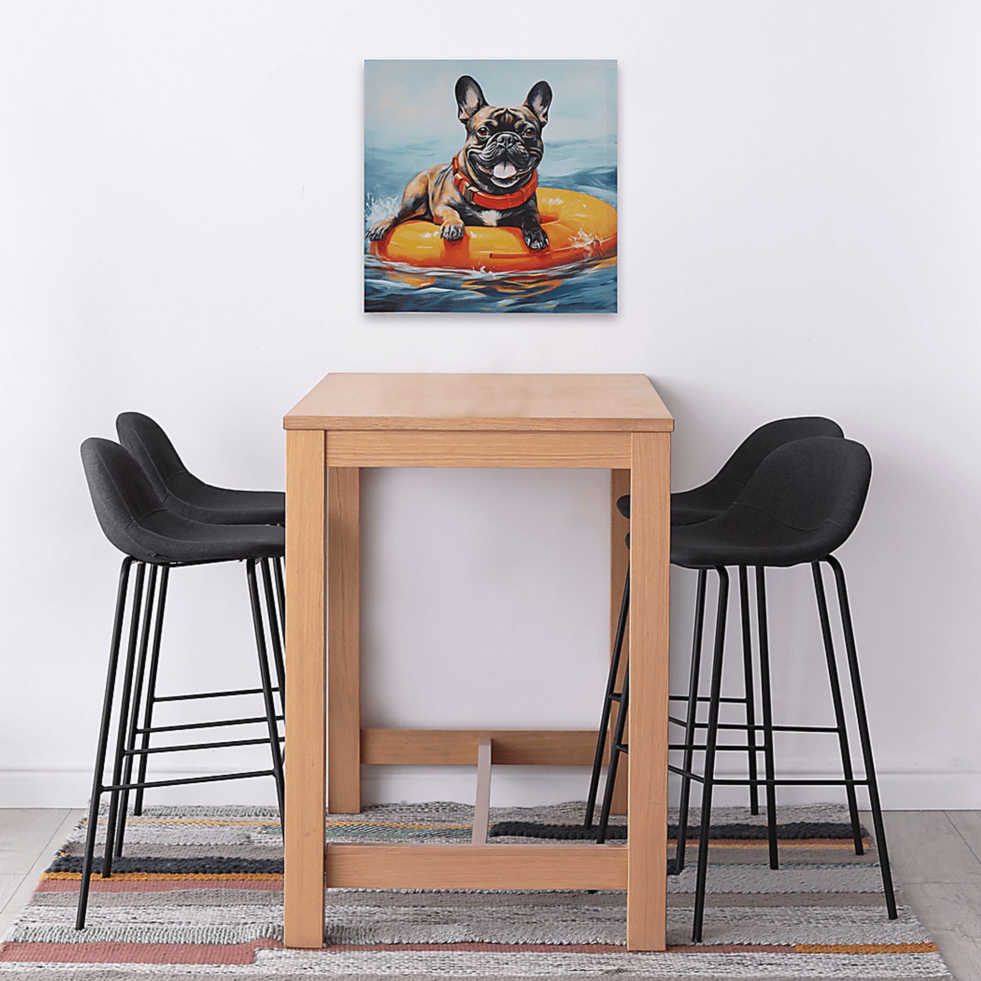 Frenchie Floating Blue Wall Decor - Image 3
