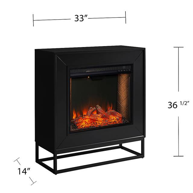 Frescan III Black 33 in. Console With Smart Electric Fireplace - Thumbnail - Image 11