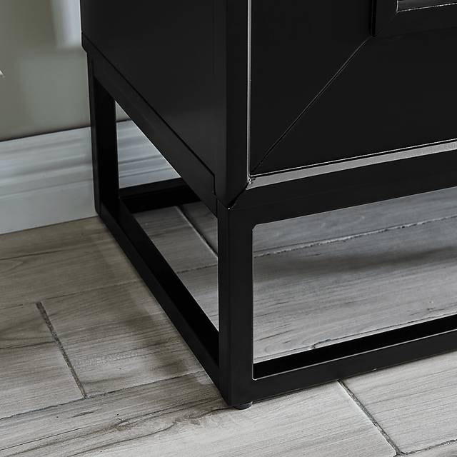 Frescan III Black 33 in. Console With Smart Electric Fireplace - Thumbnail - Image 2