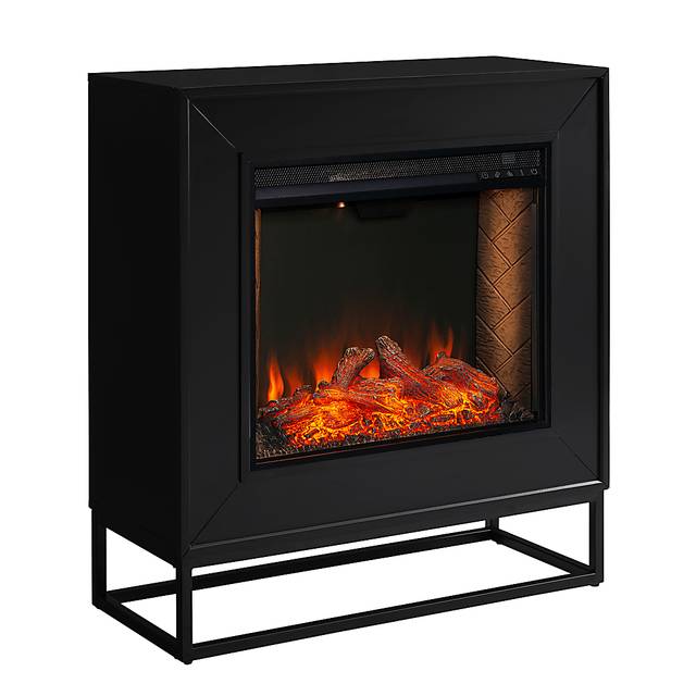 Frescan III Black 33 in. Console With Smart Electric Fireplace - Thumbnail - Image 3