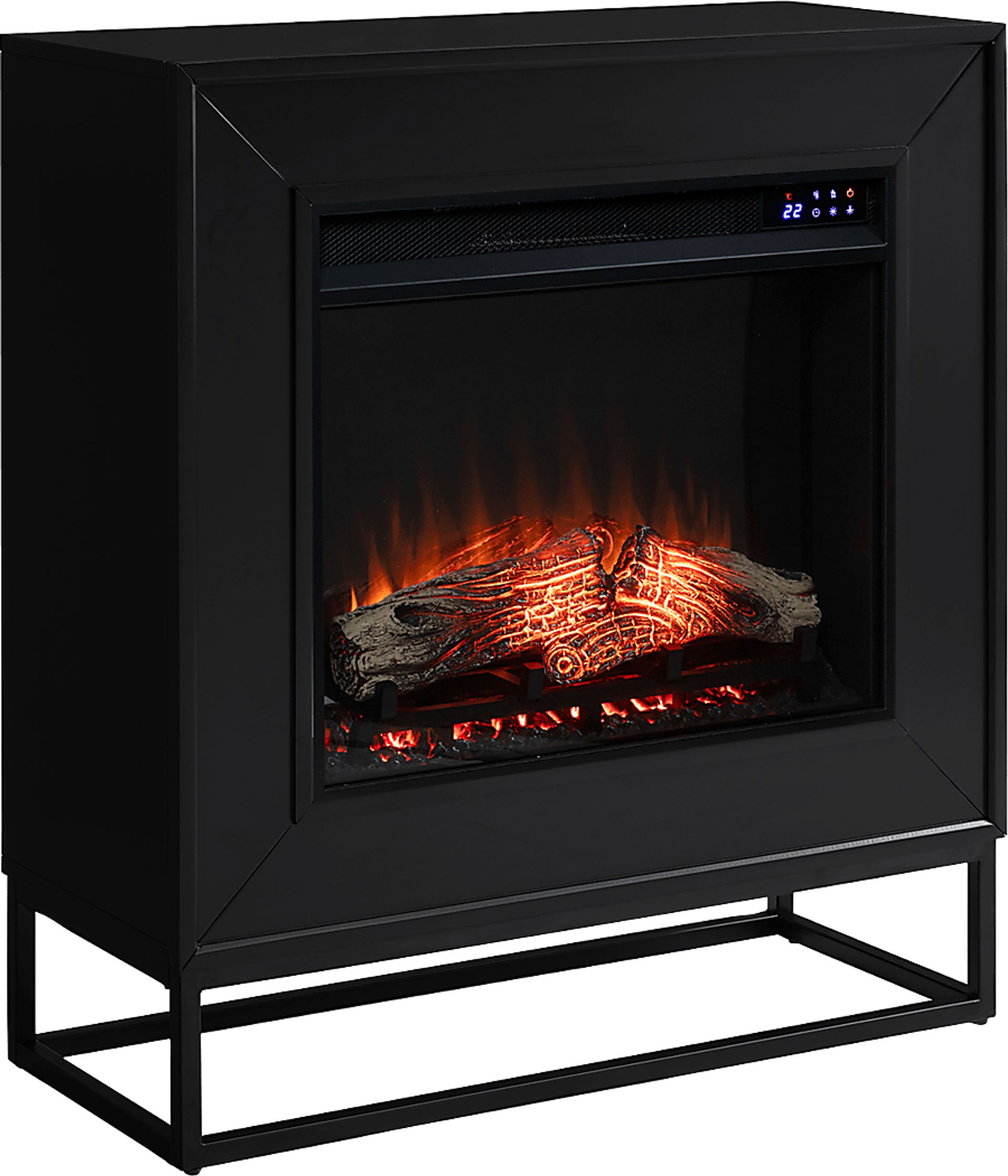 Frescan IV Black 33 in. Console, With Touch Panel Electric Fireplace - Image 1