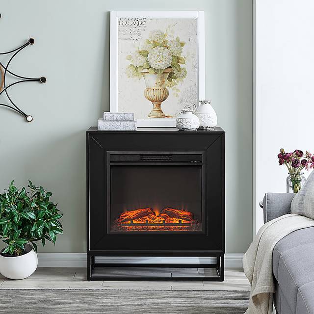 Frescan V Black 33 in. Console with Electric Fireplace - Thumbnail - Image 2
