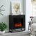 Frescan V Black 33 in. Console with Electric Fireplace