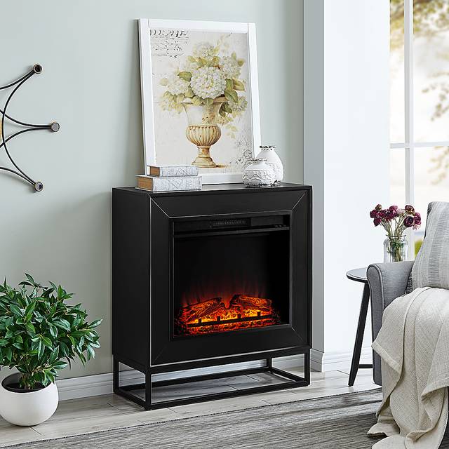 Frescan V Black 33 in. Console with Electric Fireplace - Thumbnail - Image 3