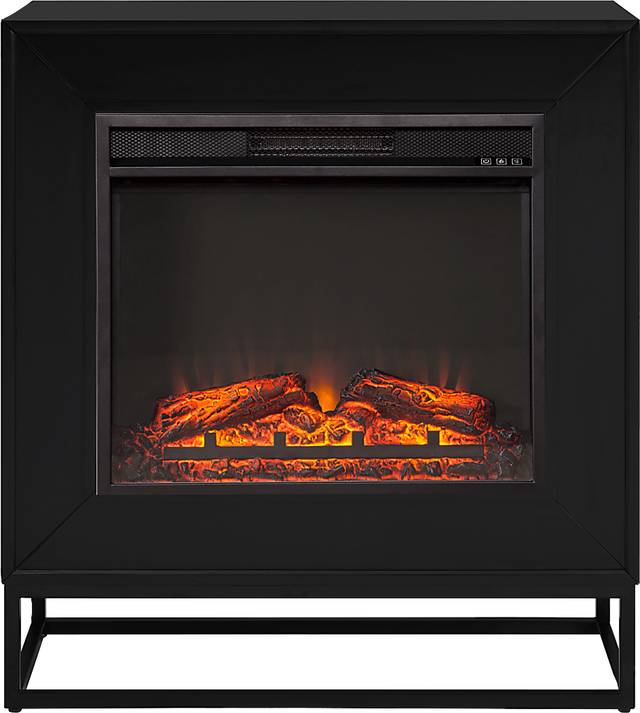 Frescan V Black 33 in. Console with Electric Fireplace - Thumbnail - Image 1