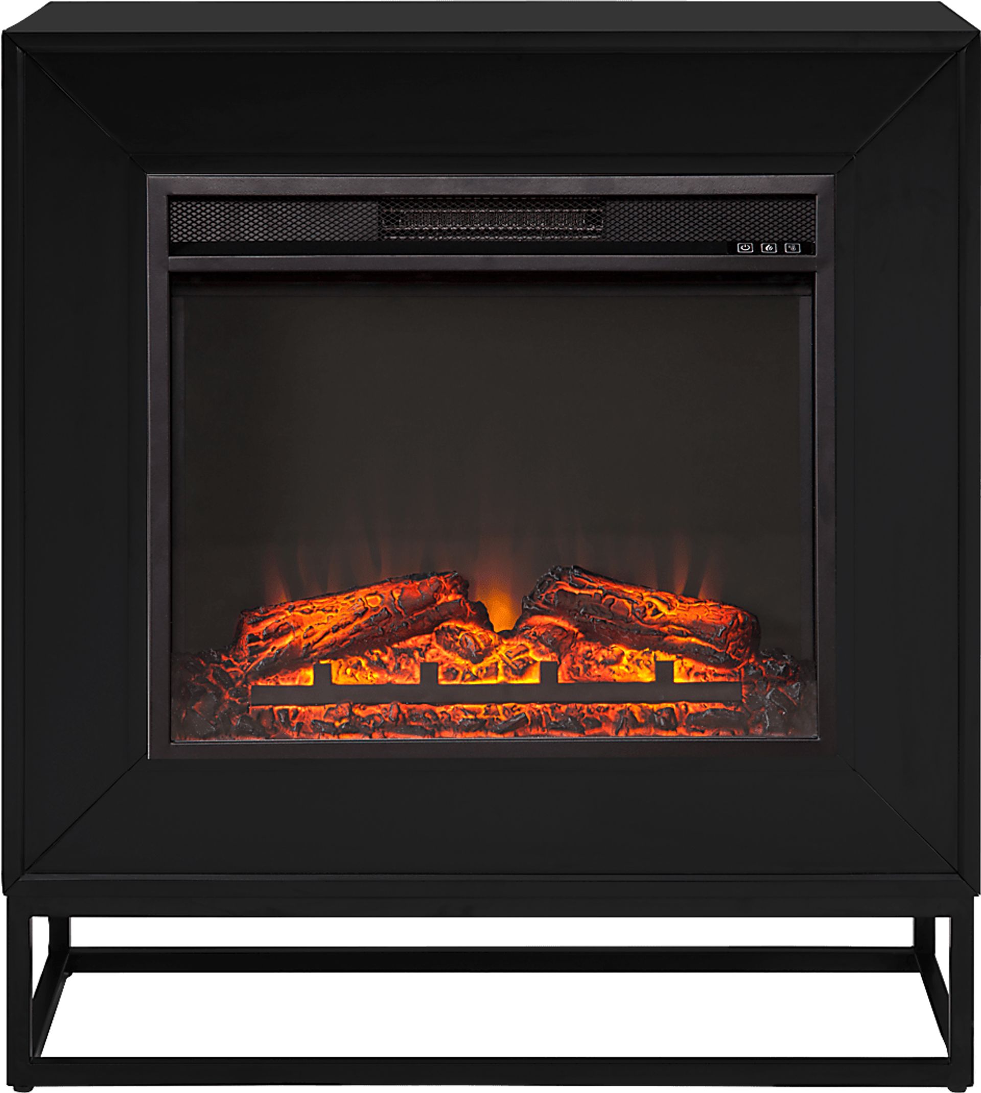 Frescan V Black 33 in. Console with Electric Fireplace - Image 1