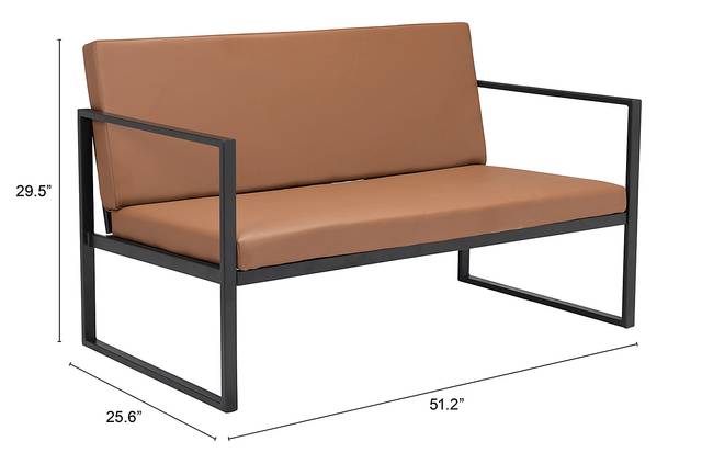 Freskany Brown Settee - Thumbnail - Image 6