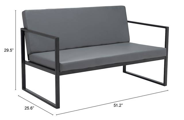 Freskany Gray Settee - Thumbnail - Image 6