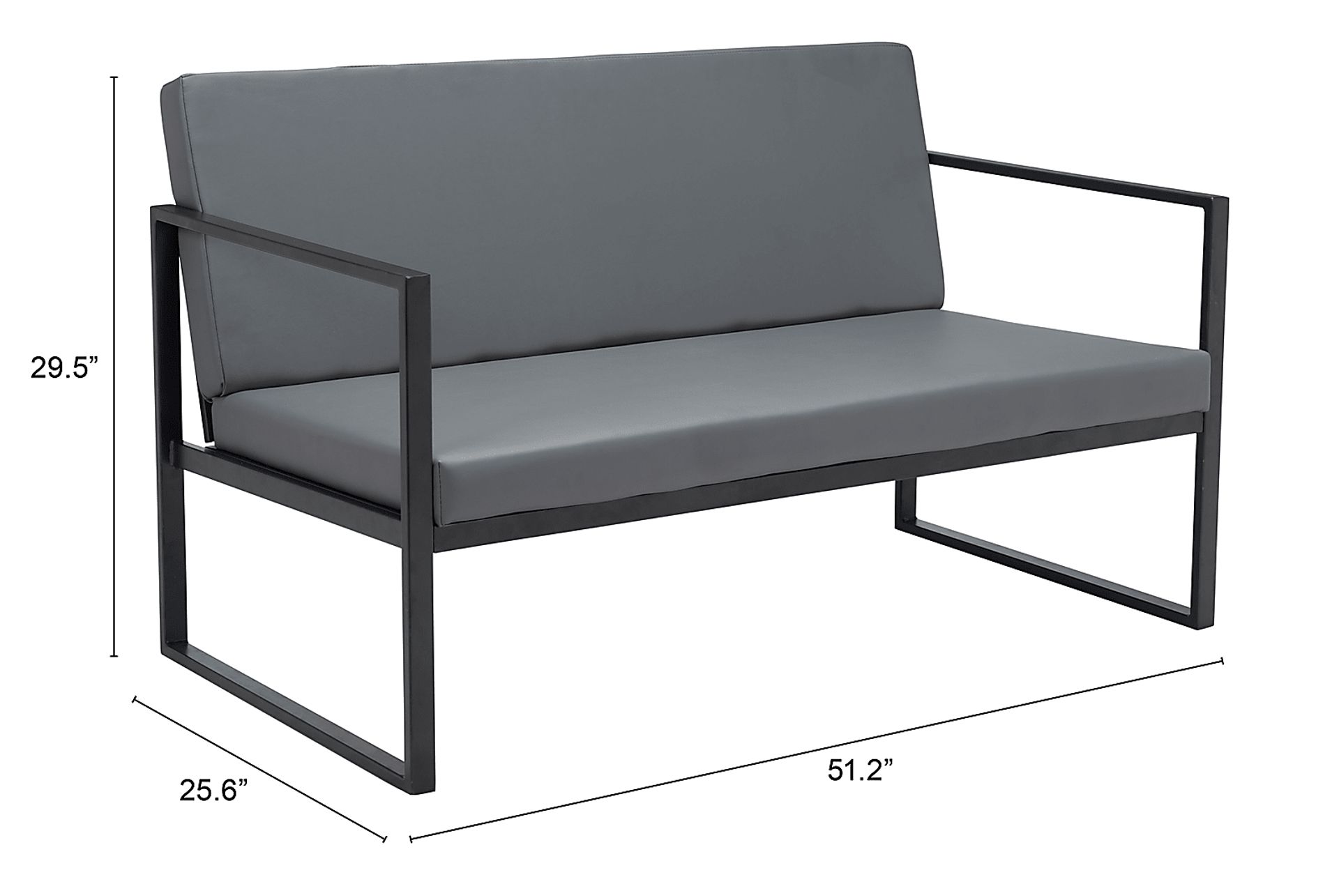 Freskany Gray Settee - Image 6