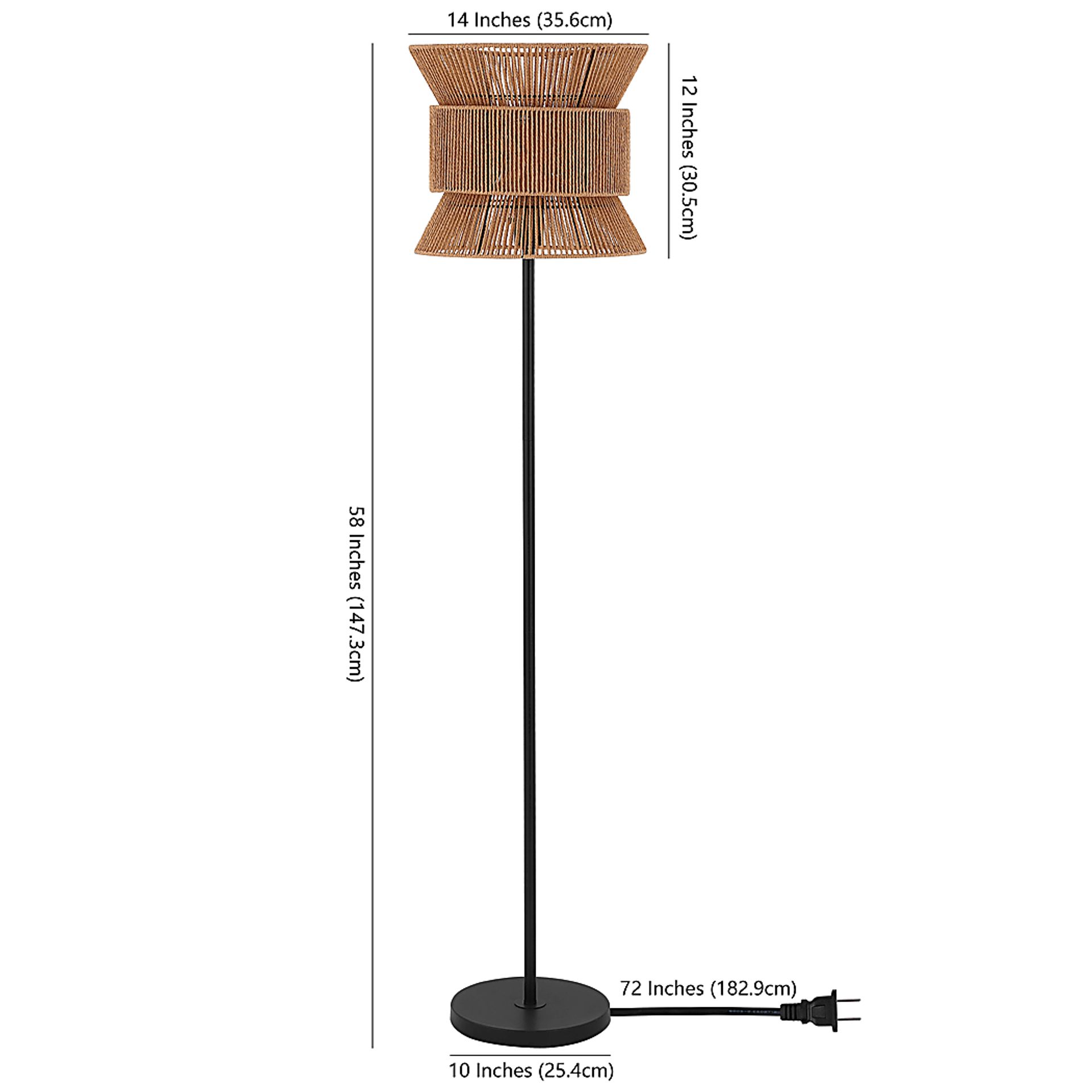 Freud Isle Black Floor Lamp - Image 2