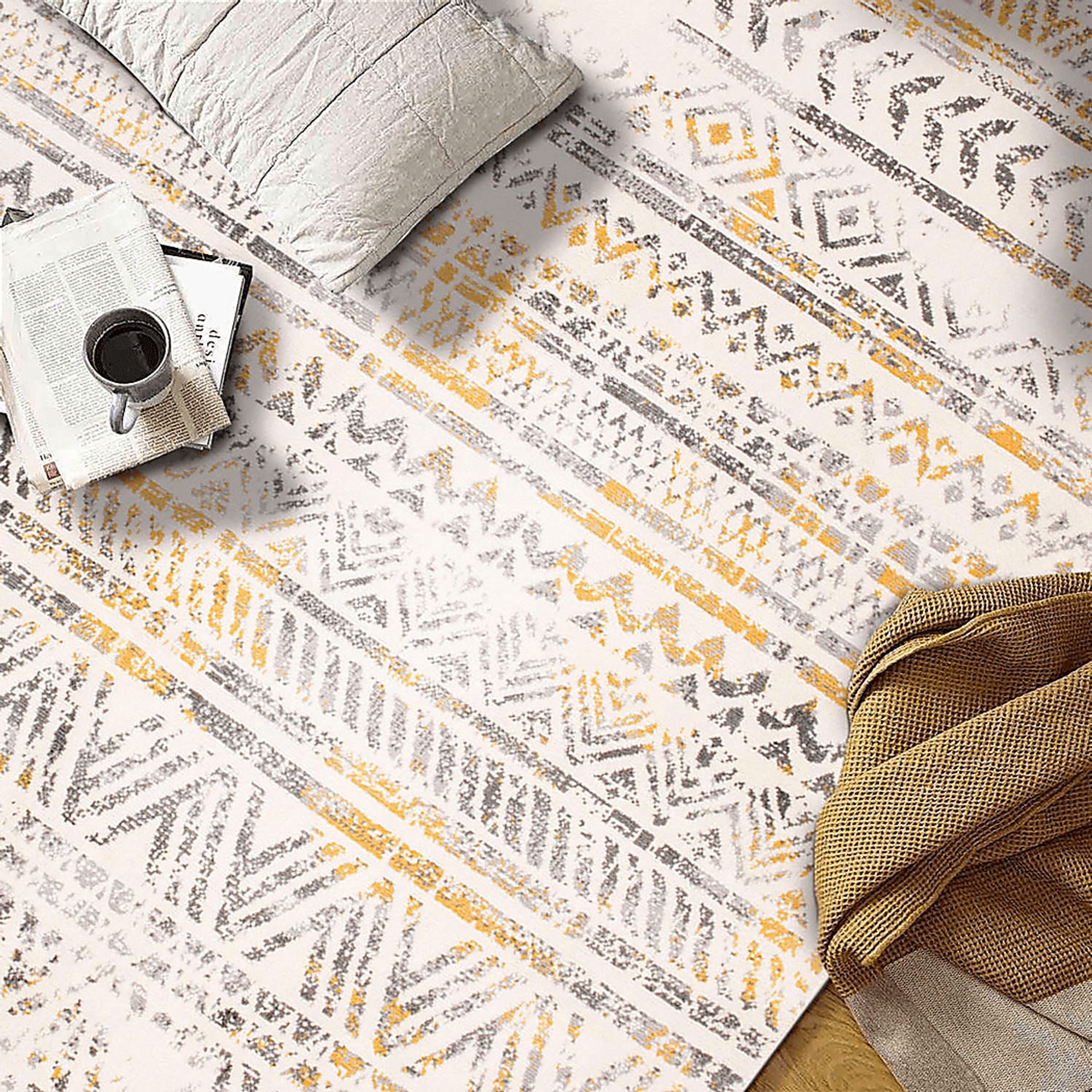 Freyalyn Yellow 7'10 x 10' Rug - Image 7