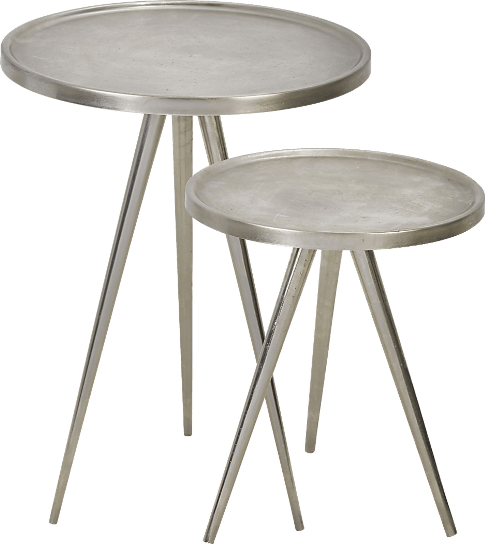 Fridell Silver Nesting Tables, Set of 2 - Image 1