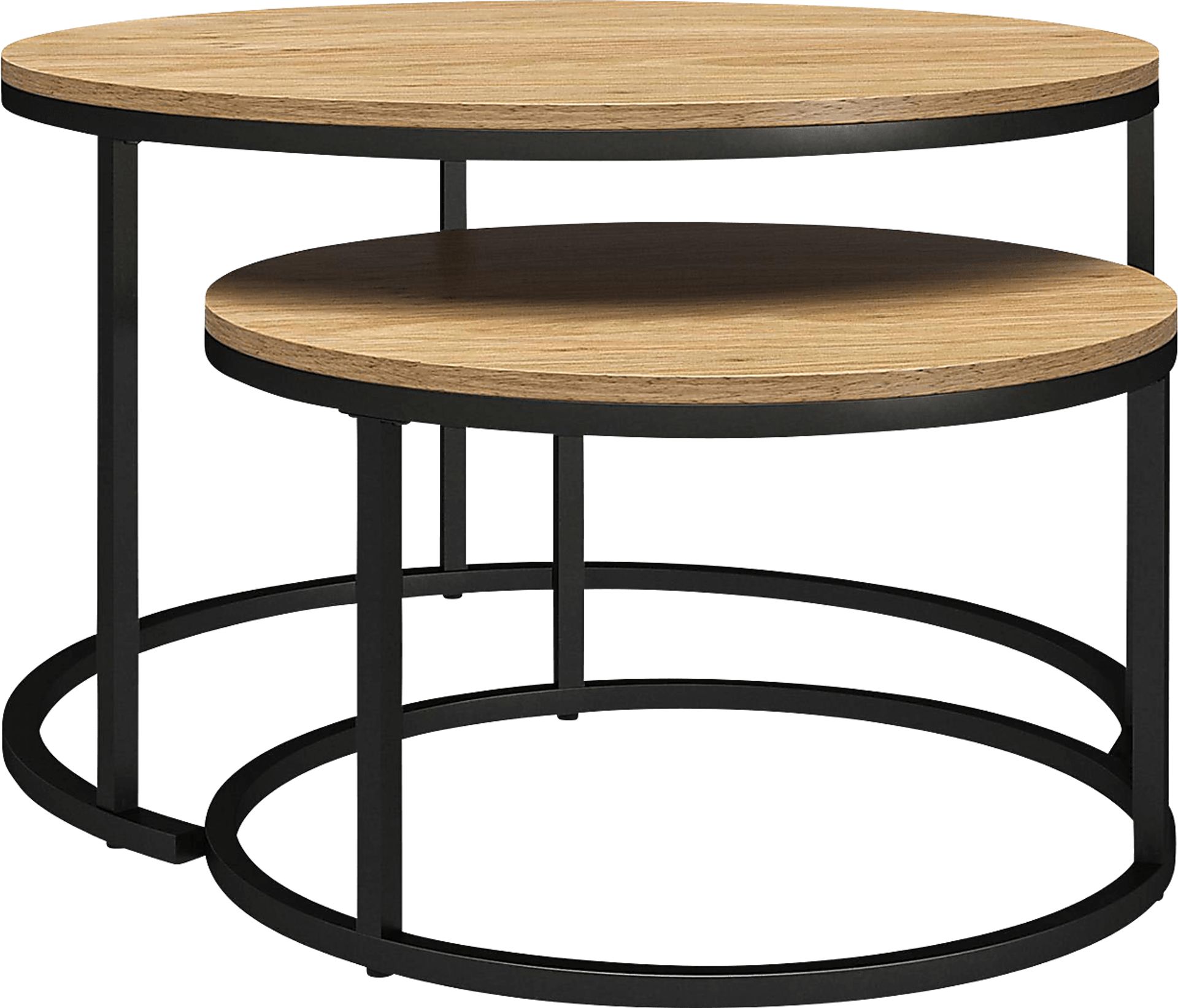 Friedel Oak Nesting Cocktail & End Table, Set of 4 - Image 11