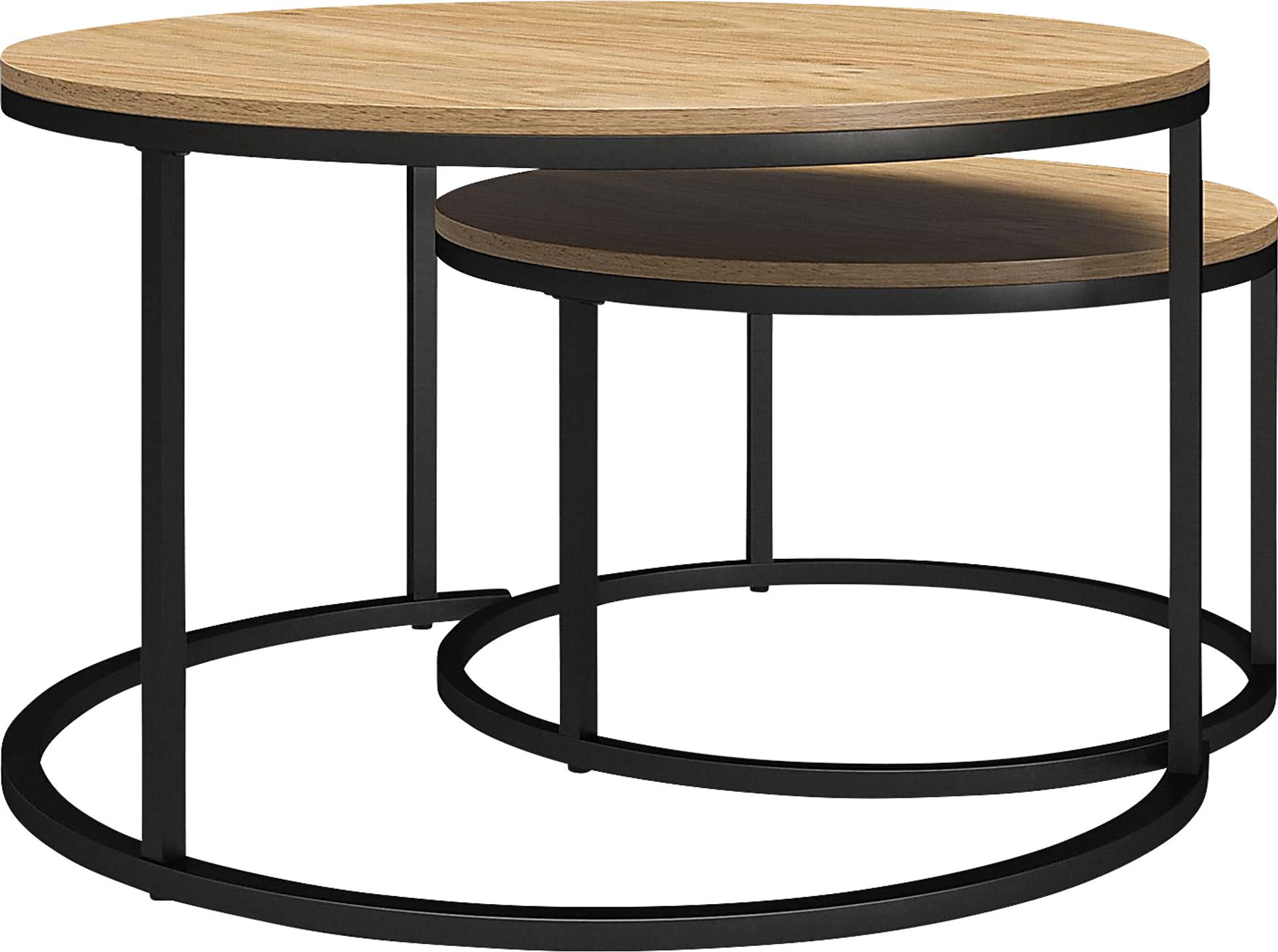 Friedel Oak Nesting Cocktail & End Table, Set of 4 - Image 12
