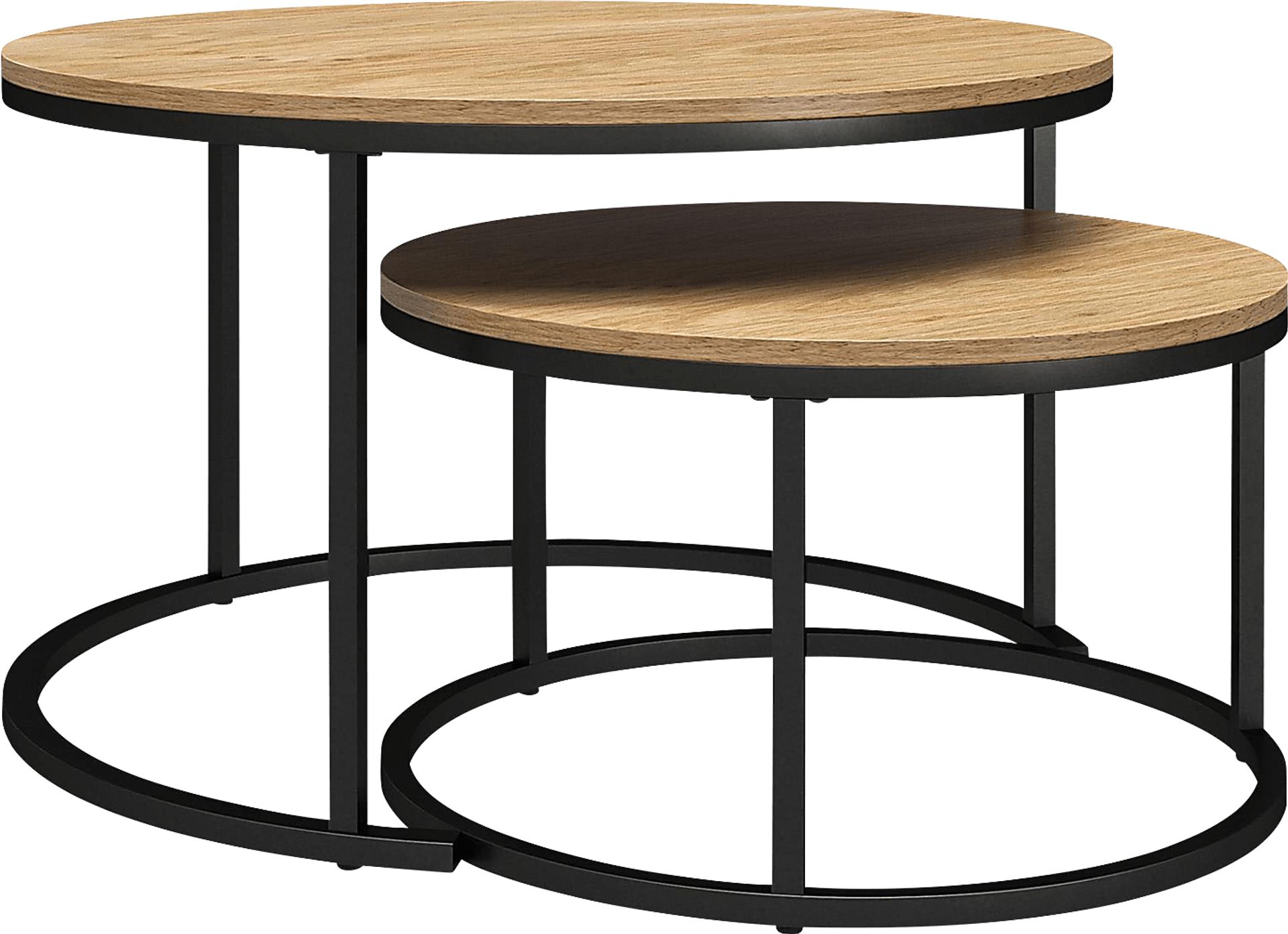 Friedel Oak Nesting Cocktail & End Table, Set of 4 - Image 13