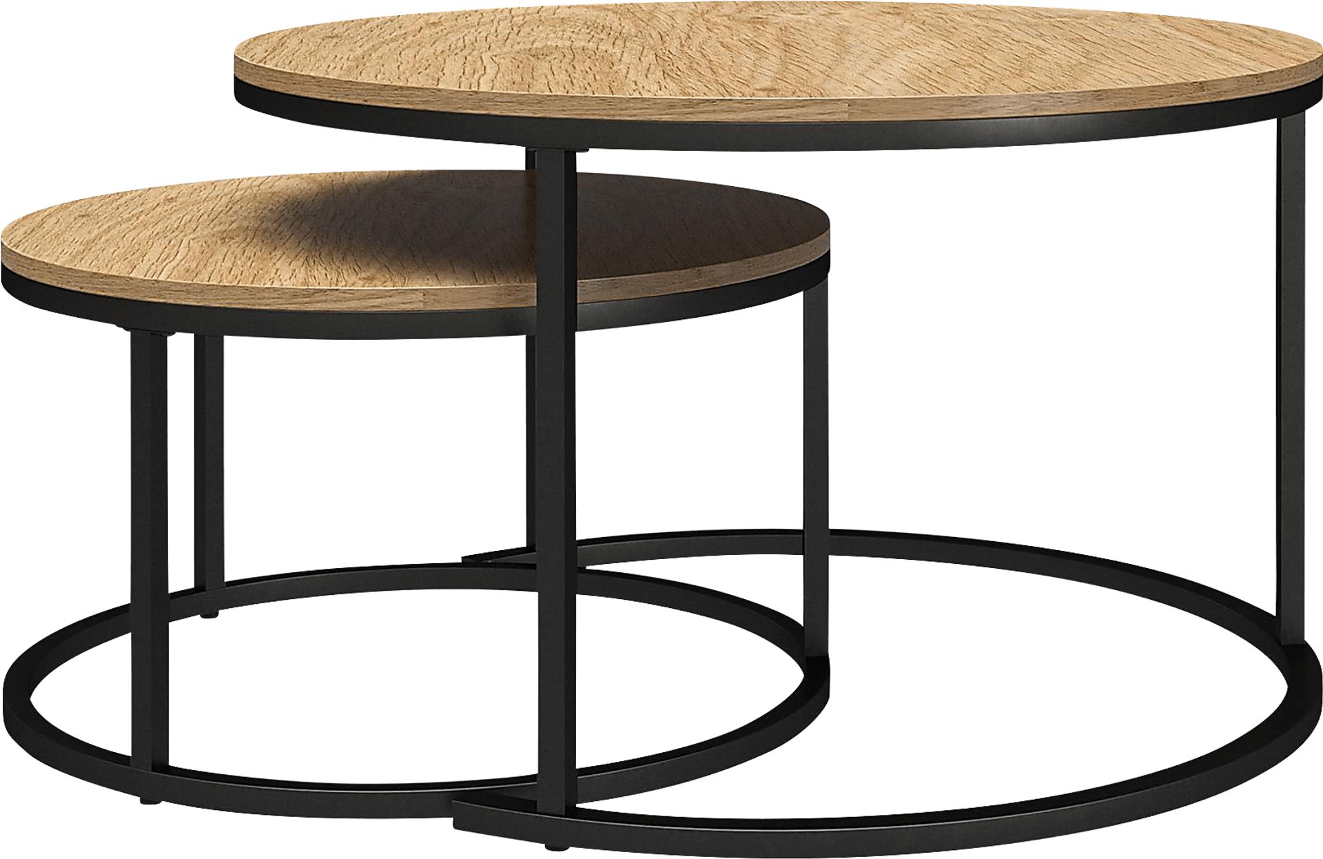 Friedel Oak Nesting Cocktail & End Table, Set of 4 - Image 14