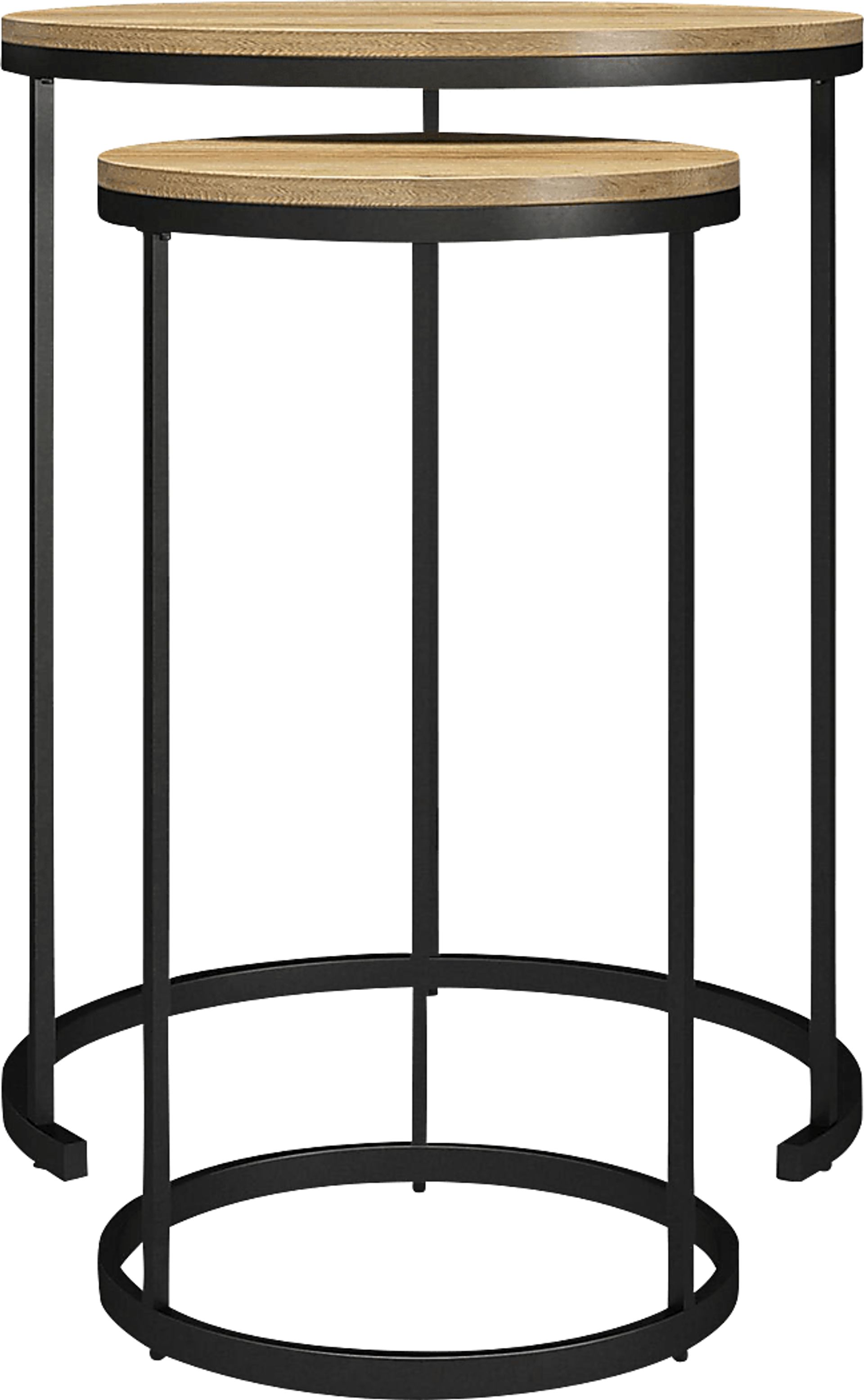 Friedel Oak Nesting Cocktail & End Table, Set of 4 - Image 6