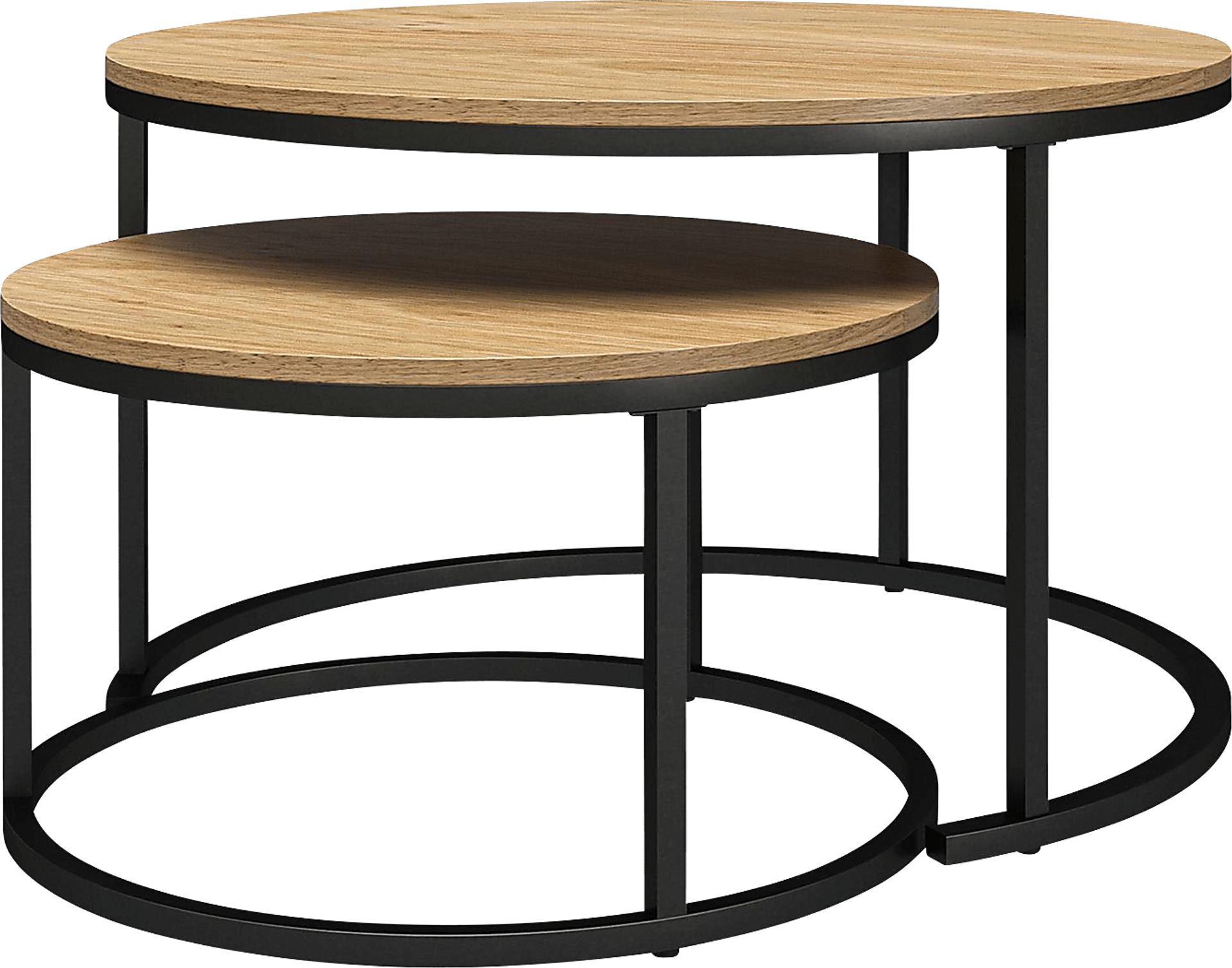 Friedel Oak Nesting Cocktail & End Table, Set of 4 - Image 8