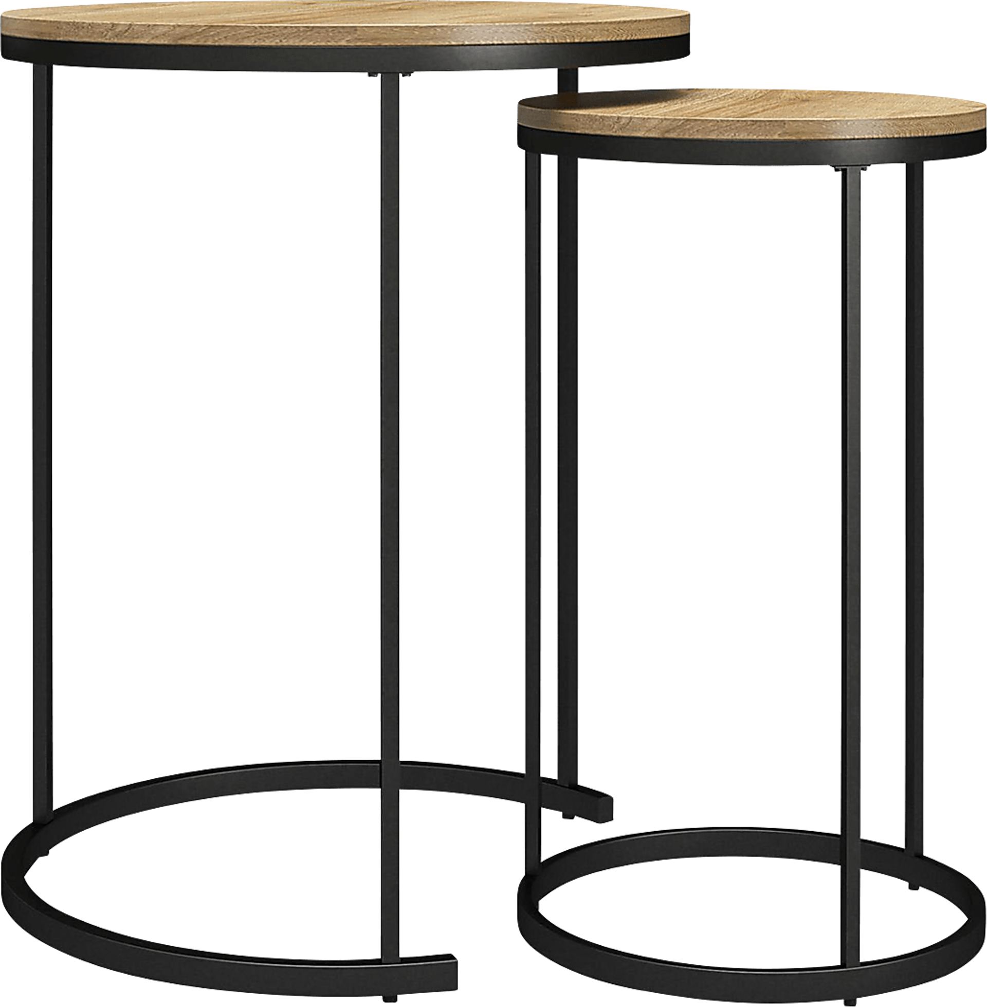 Friedel Oak Nesting Cocktail & End Table, Set of 4 - Image 10