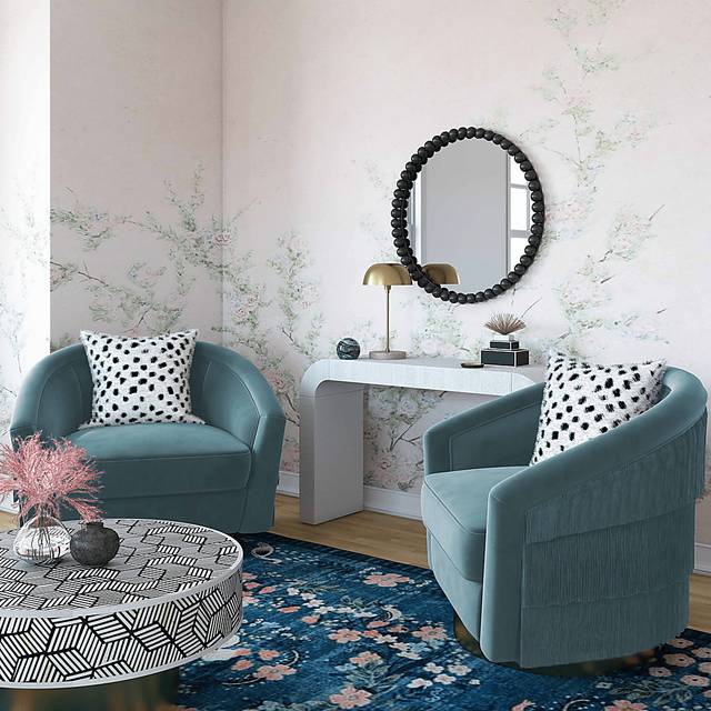 Frinella Blue Accent Chair - Thumbnail - Image 7