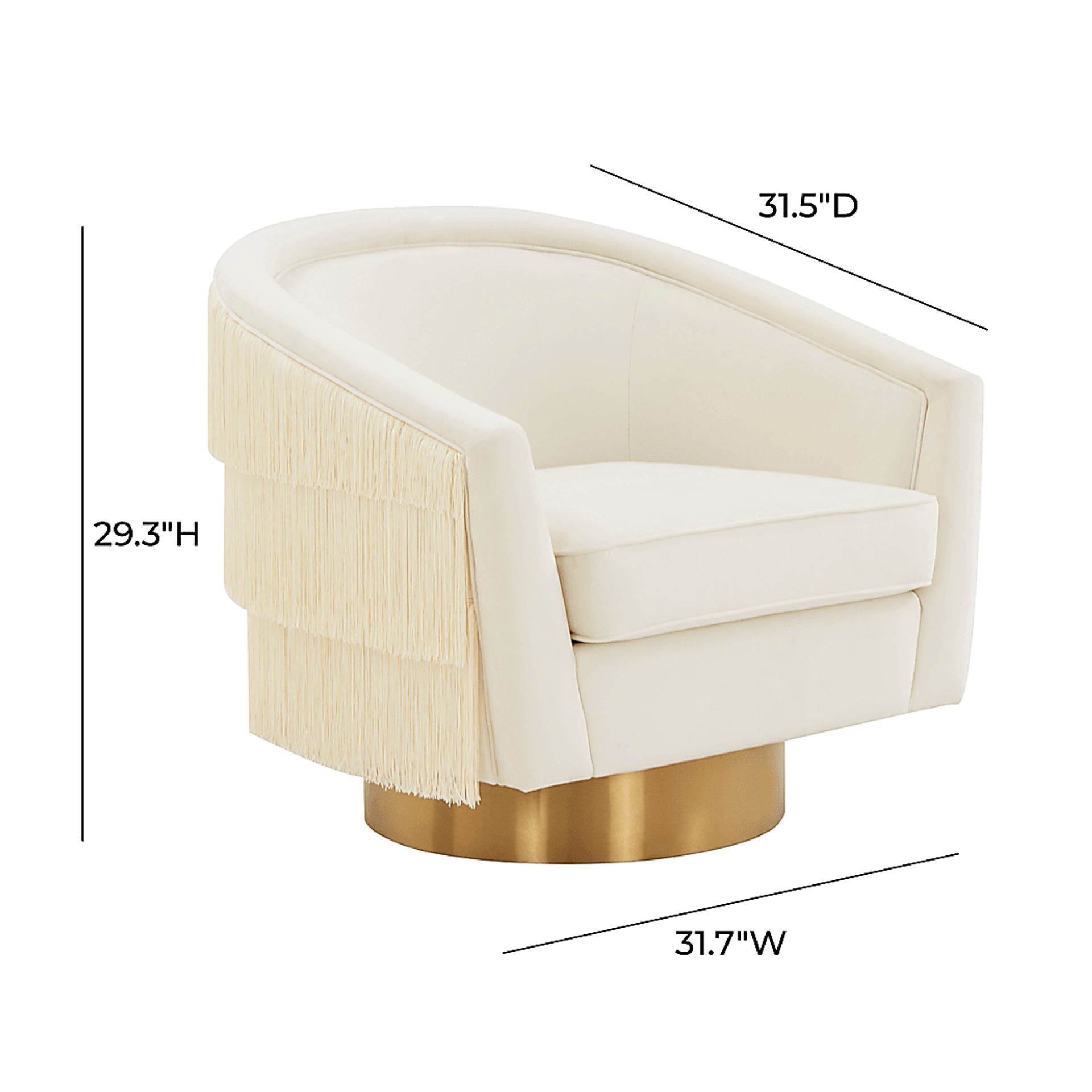 Frinella Cream Accent Chair - Image 6