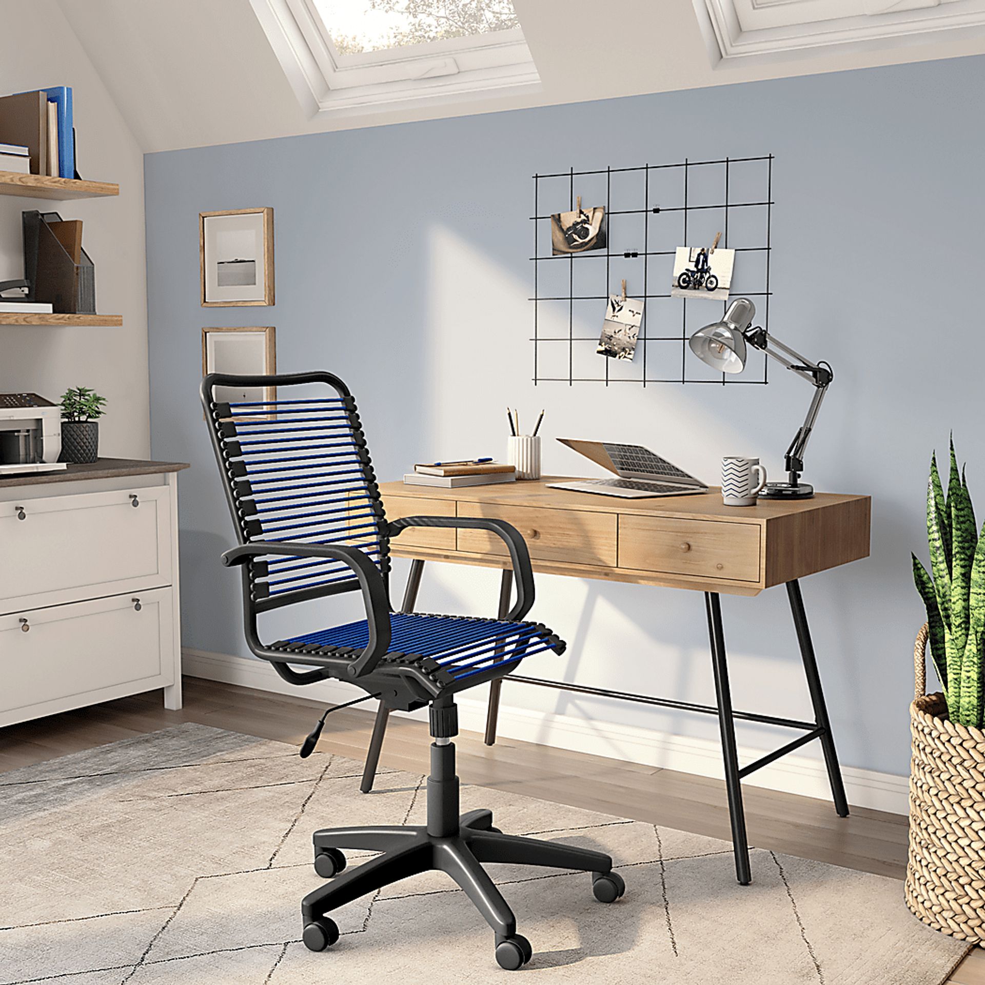 Froemke Blue Office Chair - Image 2