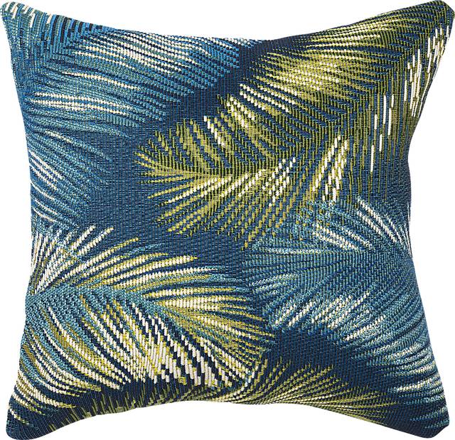 Frond Coast Navy Indoor/Outdoor Accent Pillow - Thumbnail - Image 1